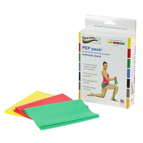 Sup-R Band Latex-Free Exercise Band, PEP Pack