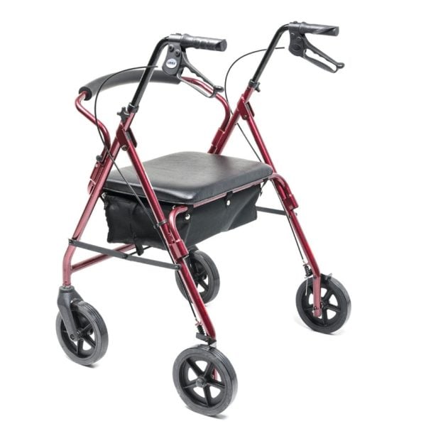 Walkabout Bariatric Hemi Rollator, Burgundy - Image 2