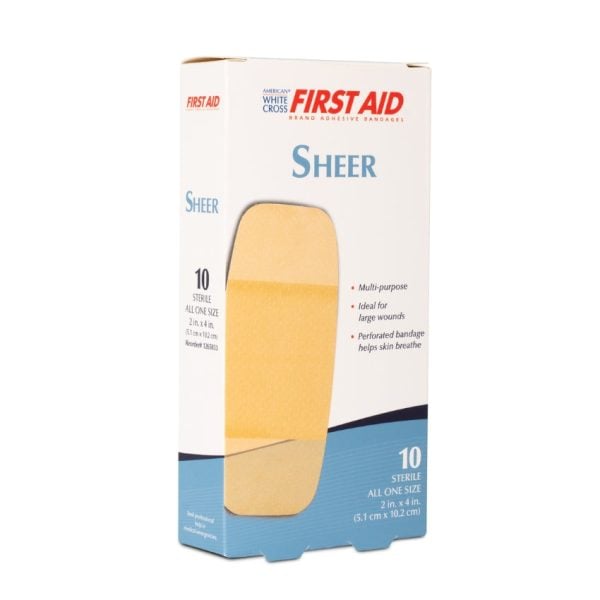 Sheer Adhesive Bandage, 2" x 4" - Image 2