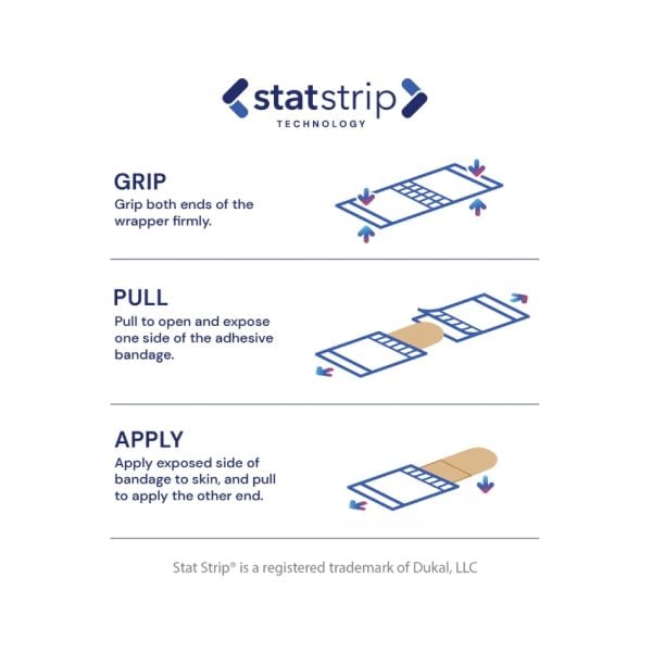 Sheer Stat Strip Adhesive Bandages, 1" x 3" - Image 3