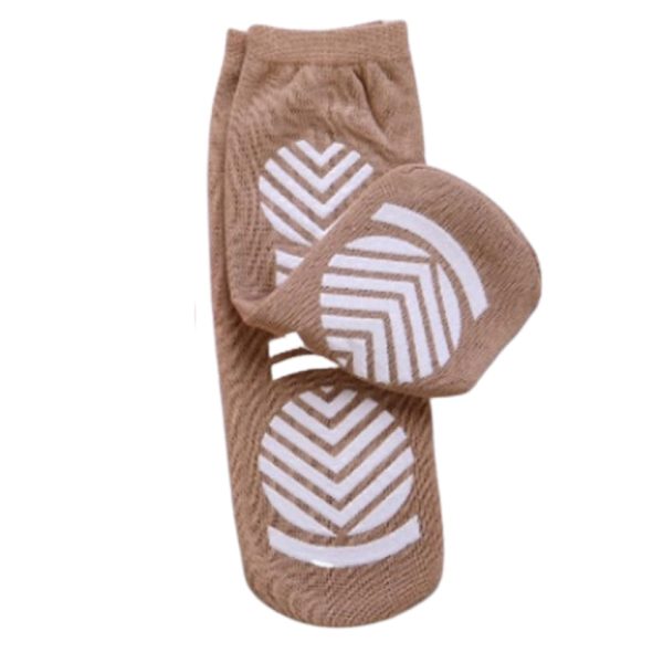 Slipper Socks, All-Round, Large, Camel- Beige