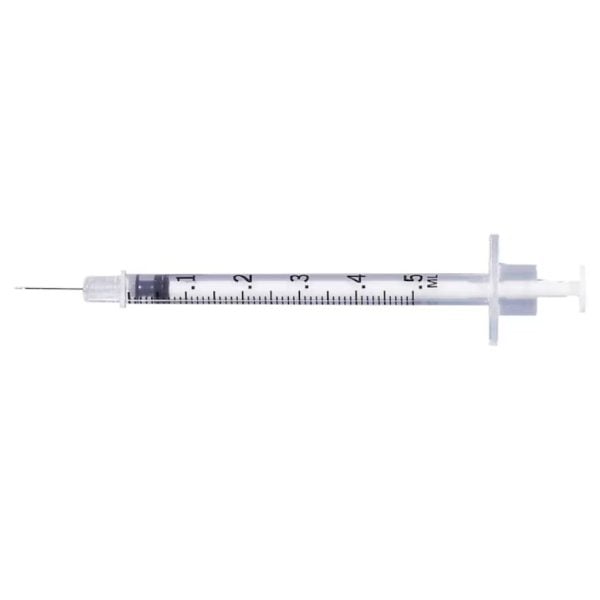 Tuberculin Syringe with Permanently Attached Needle - 500/Case