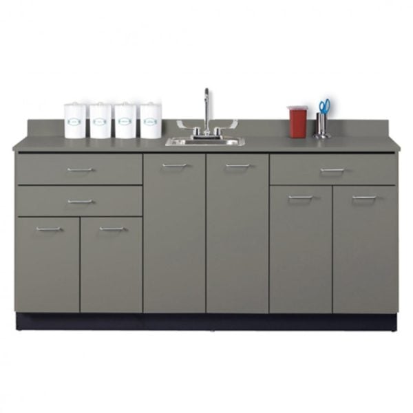 Base Cabinet With 6 Doors And 3 Drawers With Sink