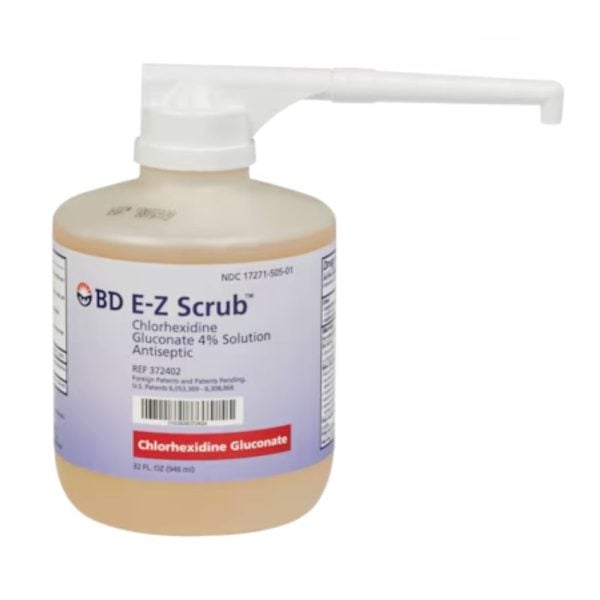 E-Z Scrub™ Chlorhexidine Gluconate 4% Solution Antiseptic - Foot Pump Assembly