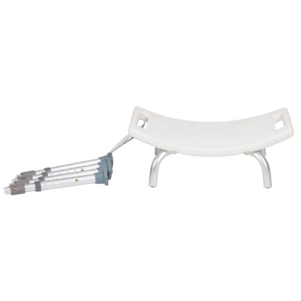 Shower Chair Without Back, White - Image 2