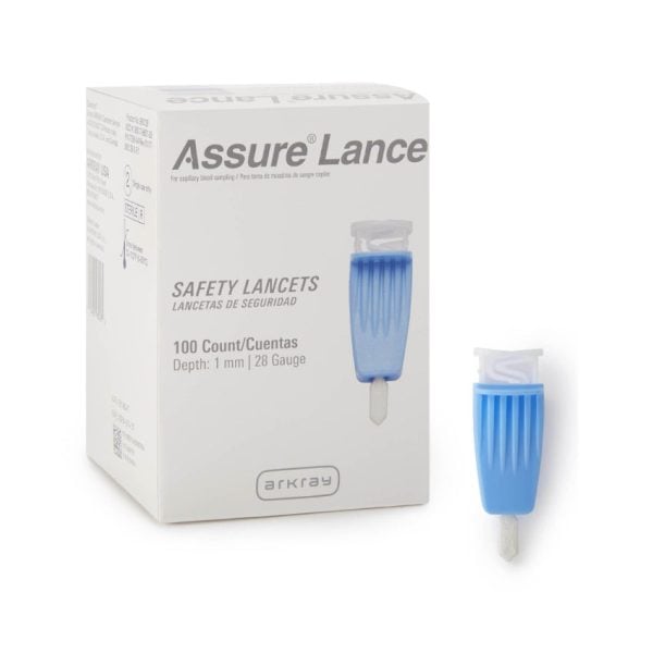 Lancet, 28G x 1mm, Light Blue