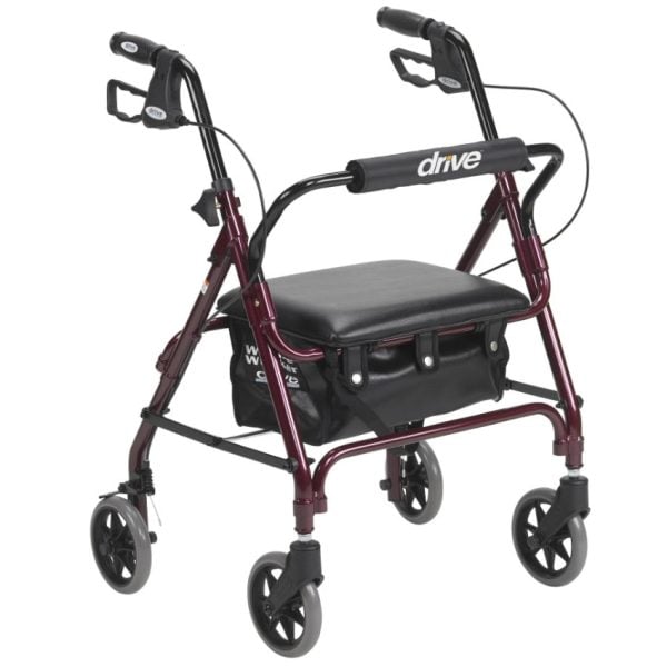 Aluminum Junior Rollator, 6" Casters - Image 2