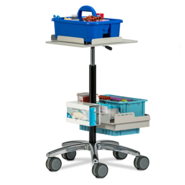 Store & Go Phlebotomy Cart, Solid Top, Lockable Bin - Image 3