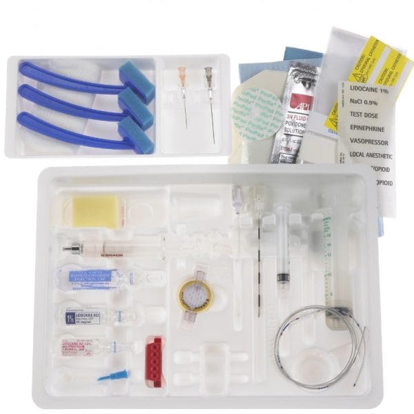 Continuous Epidural Trays Kits, Springwound Catheter