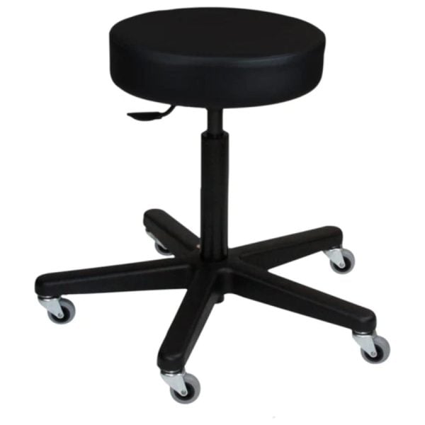 Pneumatic Exam Stool, Black Composite Base