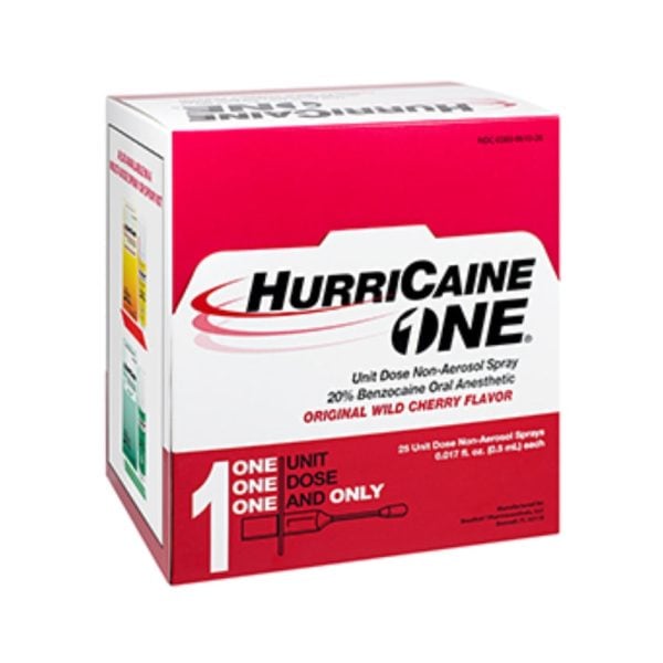 HurriCaine ONE, Unit Dose Non-Aerosol Spray, Original Wild Cherry