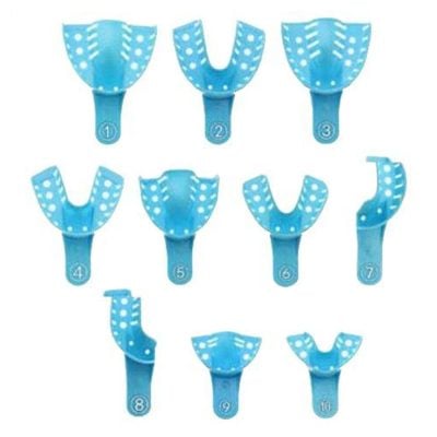 BLU-TRAY Perforated Impression Trays - Disposable - 12/Bag