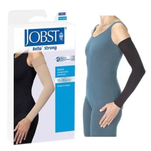 Bella Strong Black Armsleeves, 15-20 mmHG, Regular