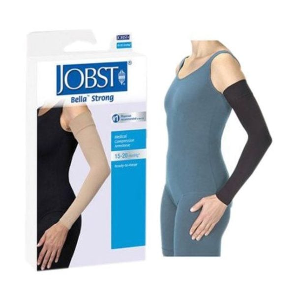 Bella Strong Black Armsleeves, 20-30 mmHG, Long