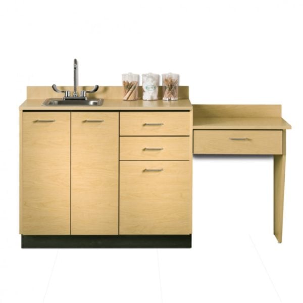 Base Cabinet Set with 3 Doors, 3 Drawers and Desk - Image 2