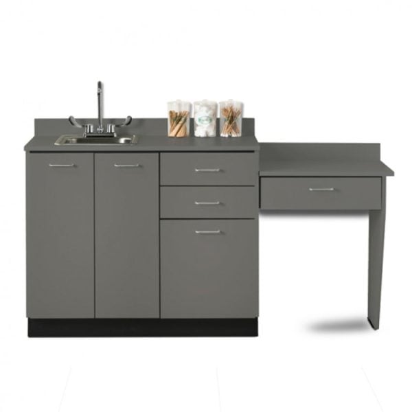 Base Cabinet Set with 3 Doors, 3 Drawers and Desk - Image 3