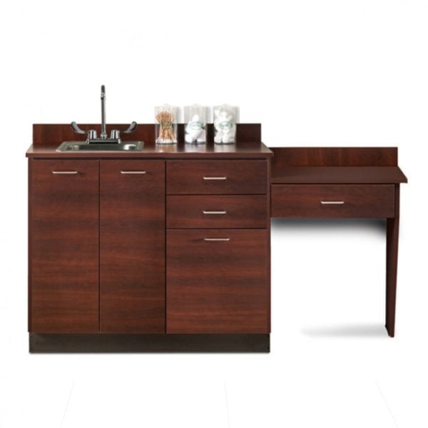 Base Cabinet Set with 3 Doors, 3 Drawers and Desk - Image 4