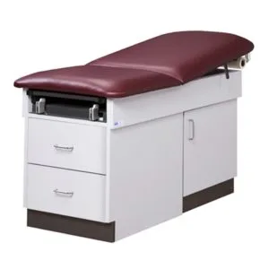 Family Practice Exam Table with Adjustable Backrest and Storage