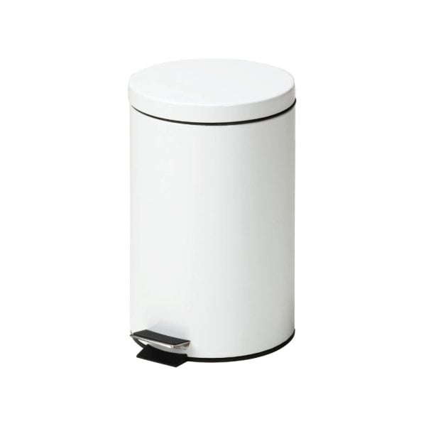 Small Round White Waste Receptacle