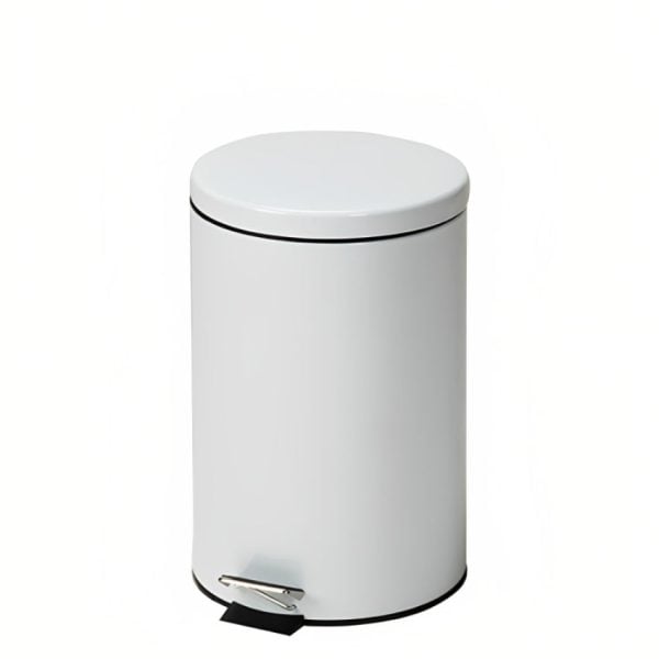 Medium Round White Waste Receptacle