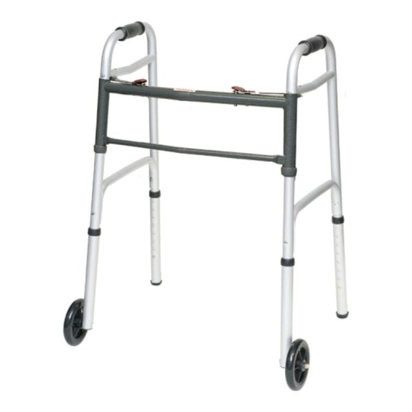 Folding Walker With 5" Wheels, Adult