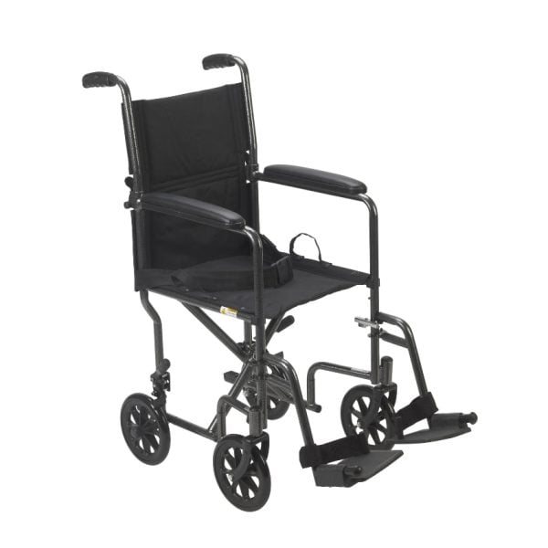 Wheelchair Transport 19" Silver Vein Finish