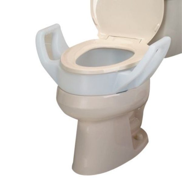 Elevated Toilet Seat with Arms Elongated 19" Wide - Image 2