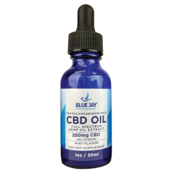 CBD Oil Pure Hemp Drops 250 mg, 1 oz - Mint