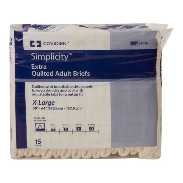 Simplicity Extra Quilted Adult Briefs, X-Large - Image 2