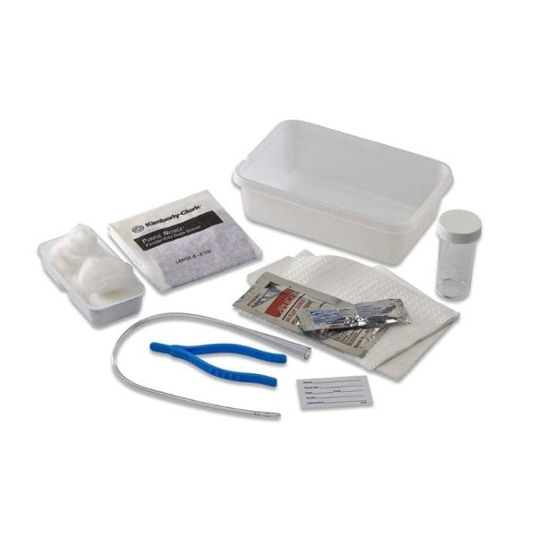 Dover Open Intermittent Tray with PVC Catheter, Vinyl, PVP Swabs, 14 Fr