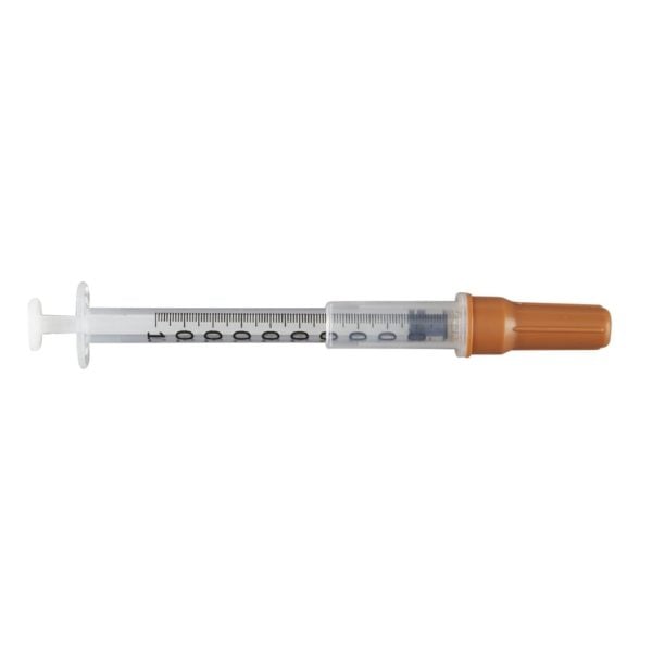 Monoject 1mL Tuberculin Safety Syringes with 28G x 1/2" Needle - Image 2