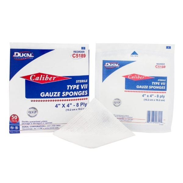 Caliber Type VII Gauze Sponges- Sterile