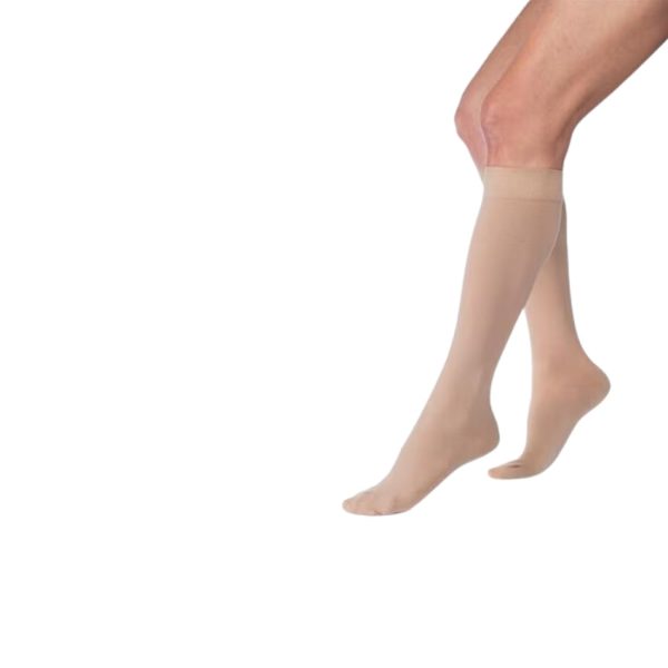 Closed-Toe Full Calf-Stockings, 15 to 20 mmHg, Beige