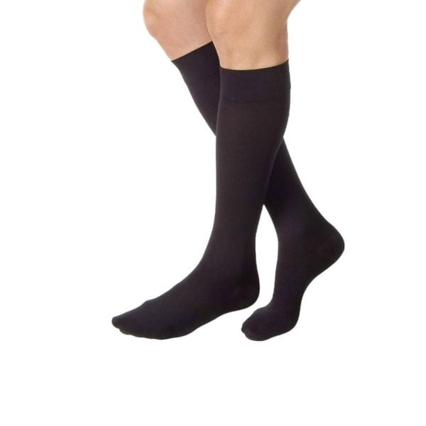 Closed-Toe Knee High-Stockings, 15 to 20 mmHg, Black