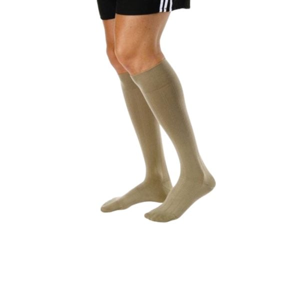 Closed Toe Tall Casual 15-20 mmHG Compression Socks, Khaki