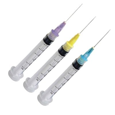 Combo Syringe with Notched Needle - 3cc - 100/Box
