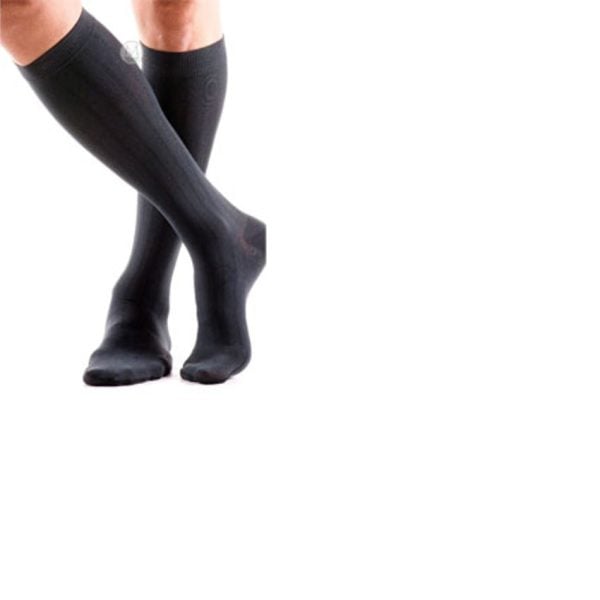 Cool Black Compression Knee Socks, Closed Toe and Full Calf