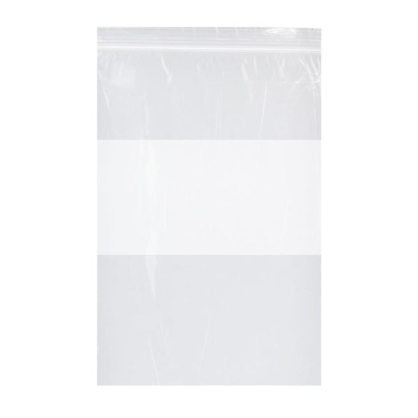 Zip Bag, Clear with White Block - Image 6