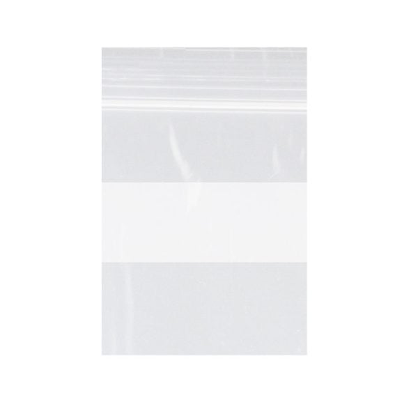 Zip Bag, Clear with White Block - Image 2