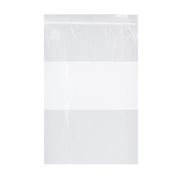 Zip Bag, Clear with White Block - Image 3