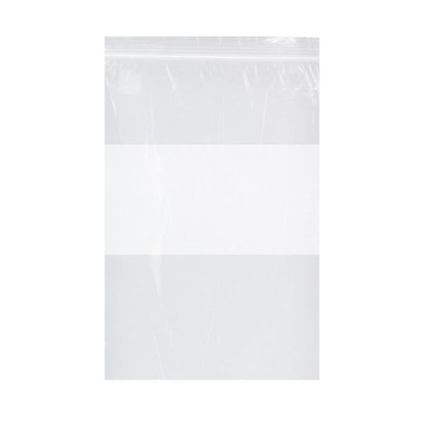 Zip Bag, Clear with White Block - Image 4