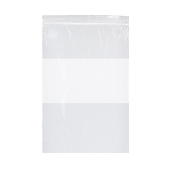 Zip Bag, Clear with White Block - Image 5