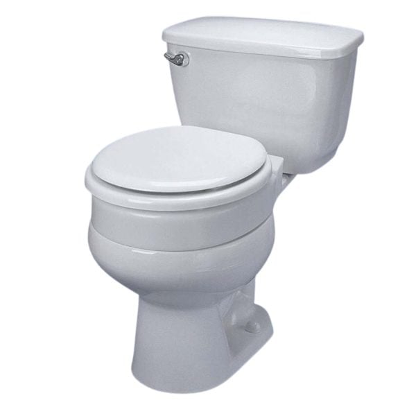 Elongated Hinged Toilet Seat Riser