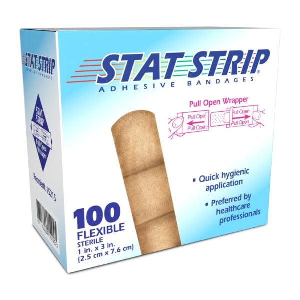 Flexible Fabric Adhesive Bandage, 1" x 3"