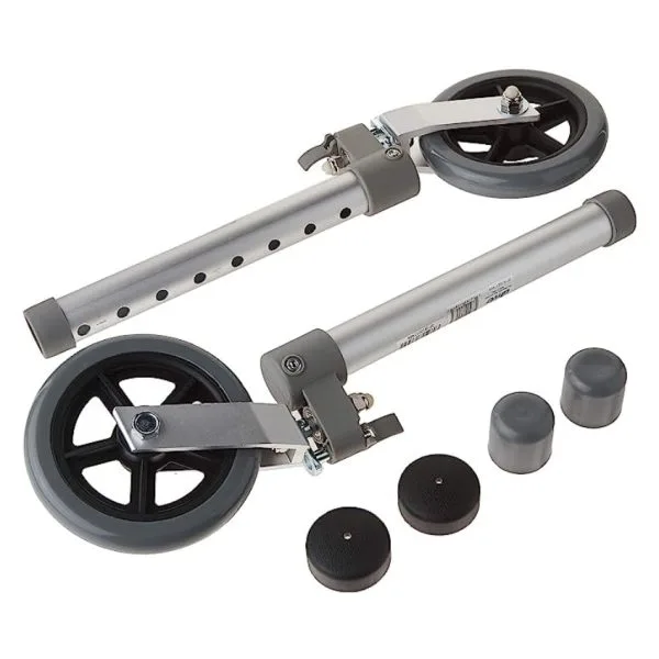 Swivel Wheels with Lock & Two Sets of Rear Glides