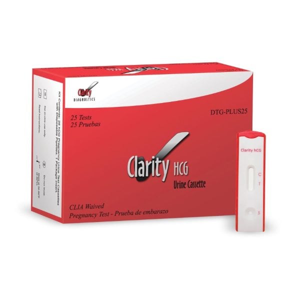 Clarity HCG Test Cassettes, CLIA Waived