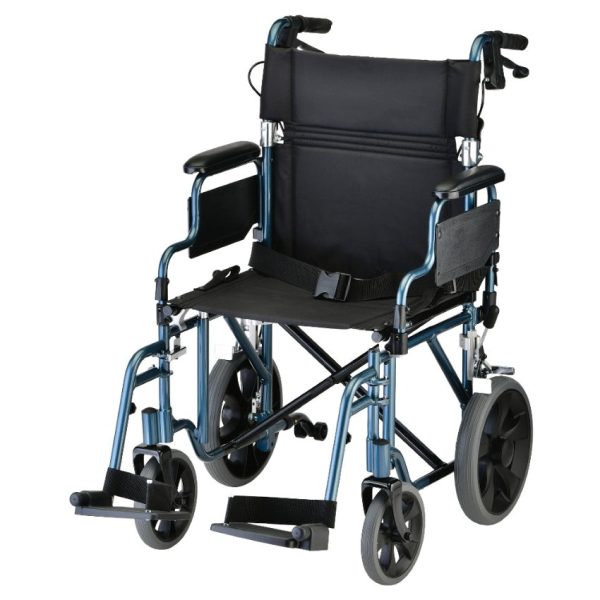 Lightweight Transport Chair with Locking Hand Brakes