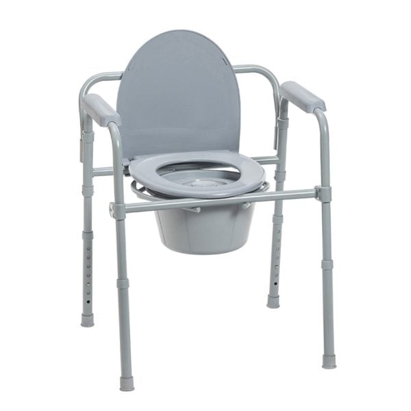 Folding Steel Bedside Commode