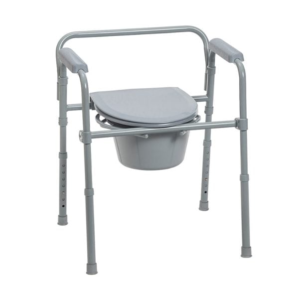 Folding Steel Bedside Commode - Image 2