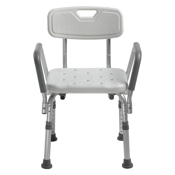 Shower Chair with Back and Removable Padded Arms